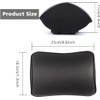 Aukee Car Headrest Pillow with Genuine Leather Cover Memory Foam