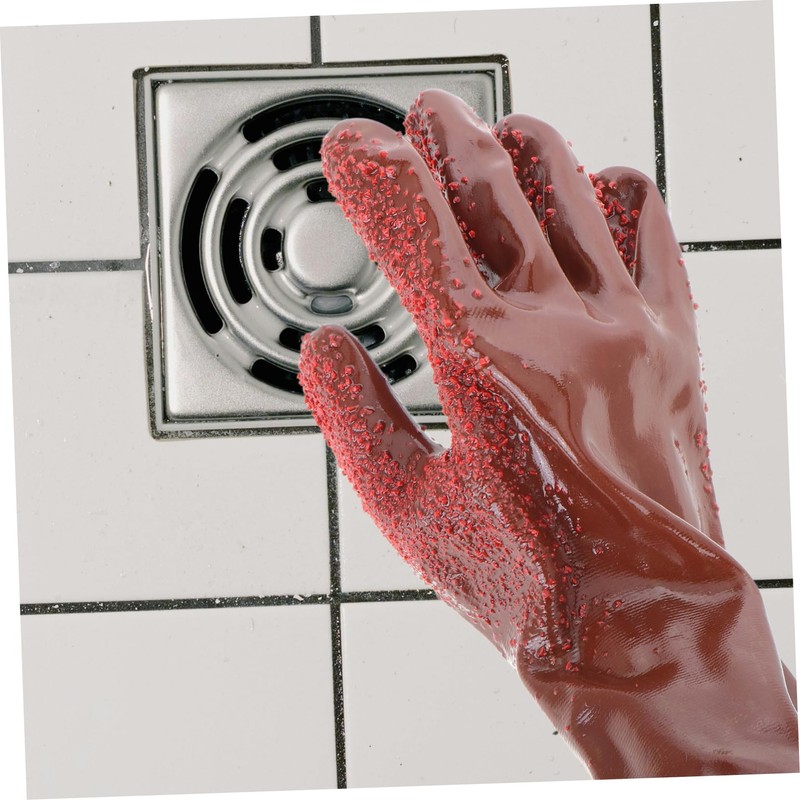 Zerodeko 2pairs Reusable Drain Gloves Pipe Heavy Duty Plumbing Gloves