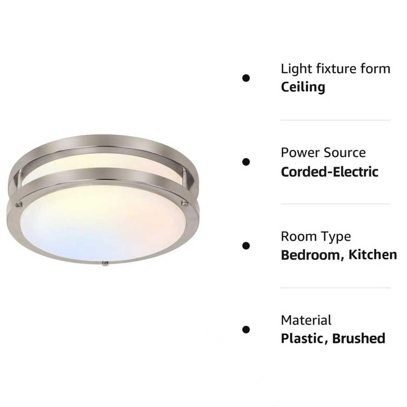hykolity 10 inch Flush Mount LED Ceiling Light Fixture, 17W