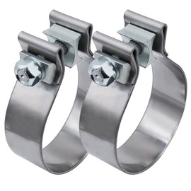 ROADFORMER 3.5 inch Exhaust Clamp – 3 1/2” Exhaust Clamps Narrow Band Muffler Clamp Stainless Steel for Exhaust Pipe, Muffler and Exhaust System Repair (2 Pack)