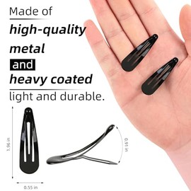 TEBIEKOY 36 Pinzas Para El Pelo De 4,8 Cm Con Forma De Lágrima, Con Recubrimiento Antigoteo, Para Todo Tipo De Cabello, Accesorios Para Mujeres Y Niña