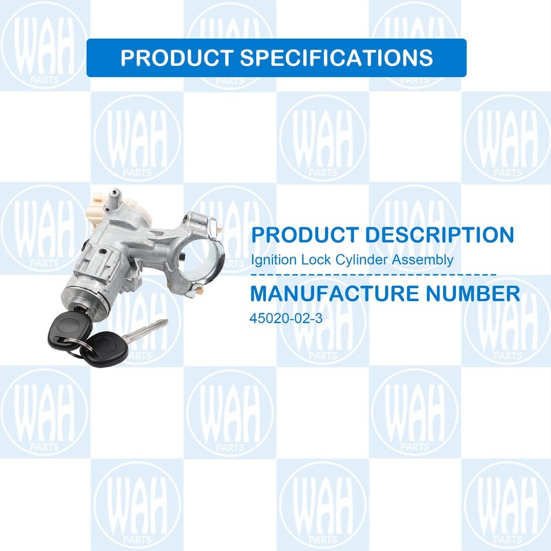 Wahparts Ignition Lock Cylinder Switch with 2 Keys Compatible with