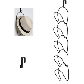Srcasy Hanging Storage Hooks, Hanging Adjustable Hat Holder, Adjustable Hat Holder, Removable, Cap Holder, Door Hat Racks, for Entrance, Living Room, Bedroom, Bathroom, Dormitory