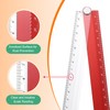 sourcing map Folding Straight Ruler 30cm Metric Aluminum Alloy Protractor