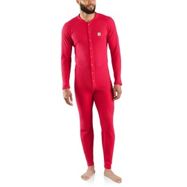 Carhartt Men's Force Classic Thermal Base Layer Union Suit, Red, X Large