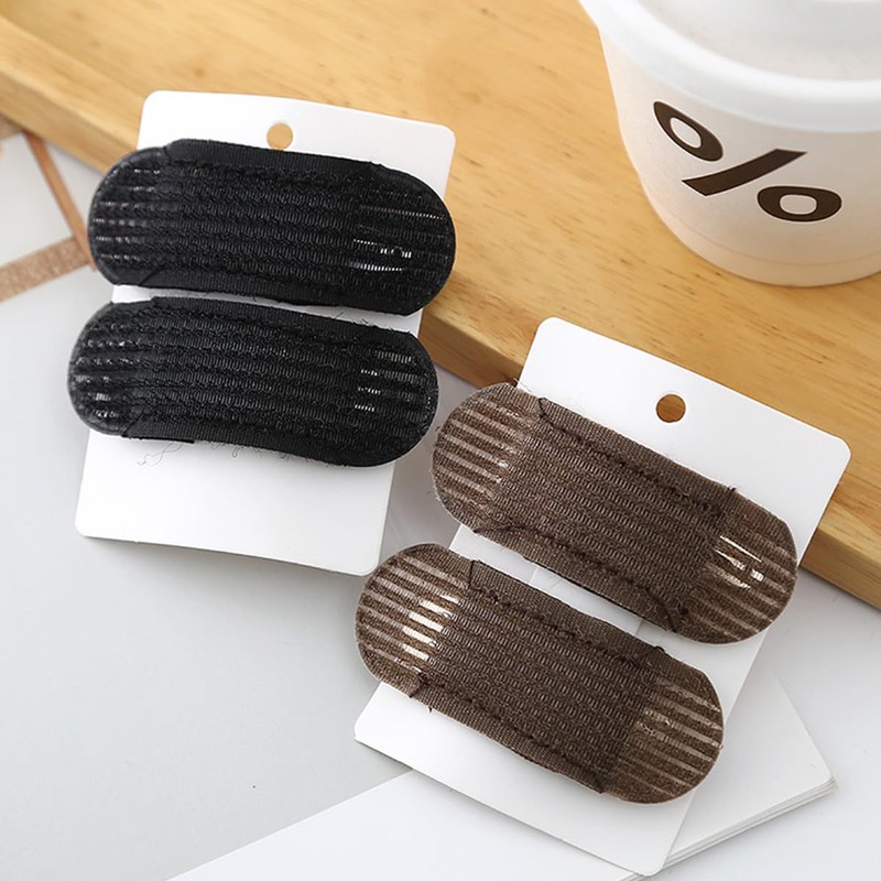 LeTradeJP 4 Piece Set Black + Brown Bangs Clip Fixing