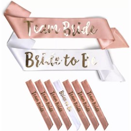 despedida de soltera, bride to be, despedida soltera, decoracion para fiestas, decoraciones para fiestas, fiesta 7 Bandas Variedad Colores Bride To Be/ Team Bride Despedida