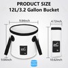 3.2 Gallon Collapsible Bucket with Handle, Foldable Water Bucket for