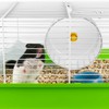 QWORK® 17cm Transparent Hamster Wheel, Silent Spinner Wheel with Double