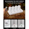 PIDZPOW Rechargeable Tea Lights Candles with Remote Timer, 2" x