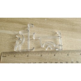10pcs Valance Clips 2" Clear Plastic Hidden Retainer Holder Clip for Wood Valance