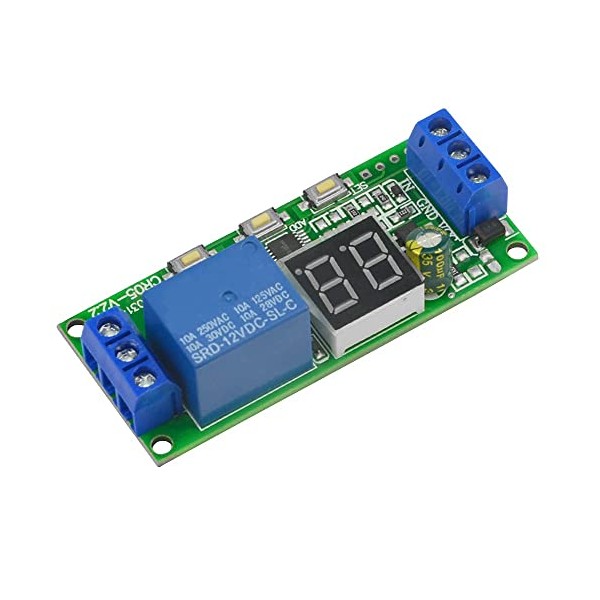 BGTXINGI Multifunctional Relay Module DC 12V Trigger Cycle Delay Turn Off and Turn On LED Display Relay Expansion Plate Load Controlled Relay Timer Switch ModuleÂ for Industrial Automation Process