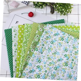 LALAFINA Floral Cotton Small Floral Fabric Tissue Lint Cloth for DIY Projects 7pcs