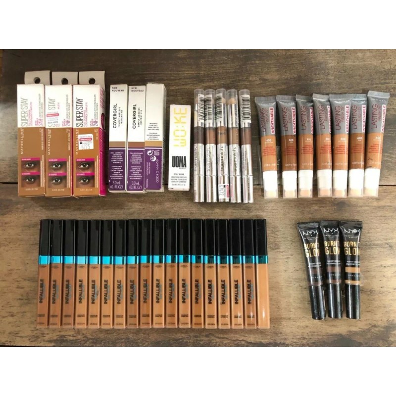Maybelline Lote De 100 Maquillajes En Tonos Oscuros