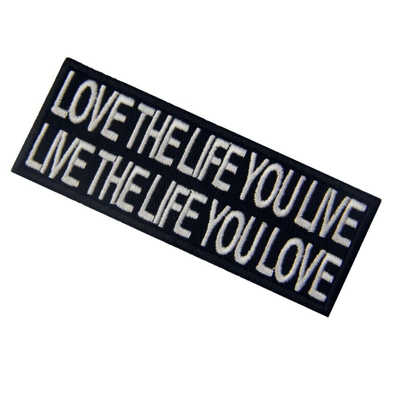 Love Life, Live Life Embroidered Iron On / Sew On