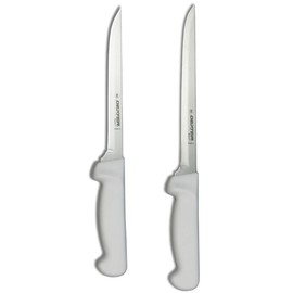 Dexter-Russell 7" and 8" Fillet Knife w/Polypropylene White Handle,Boning Knife, Flexible Fillet Knives for Meat Fish Poultry Chicken,bundle