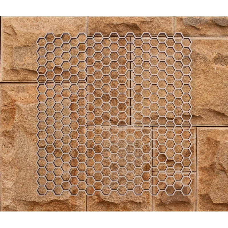 Wooden Lattice Panel with a Honeycomb Pattern, Decorative Wall Panels