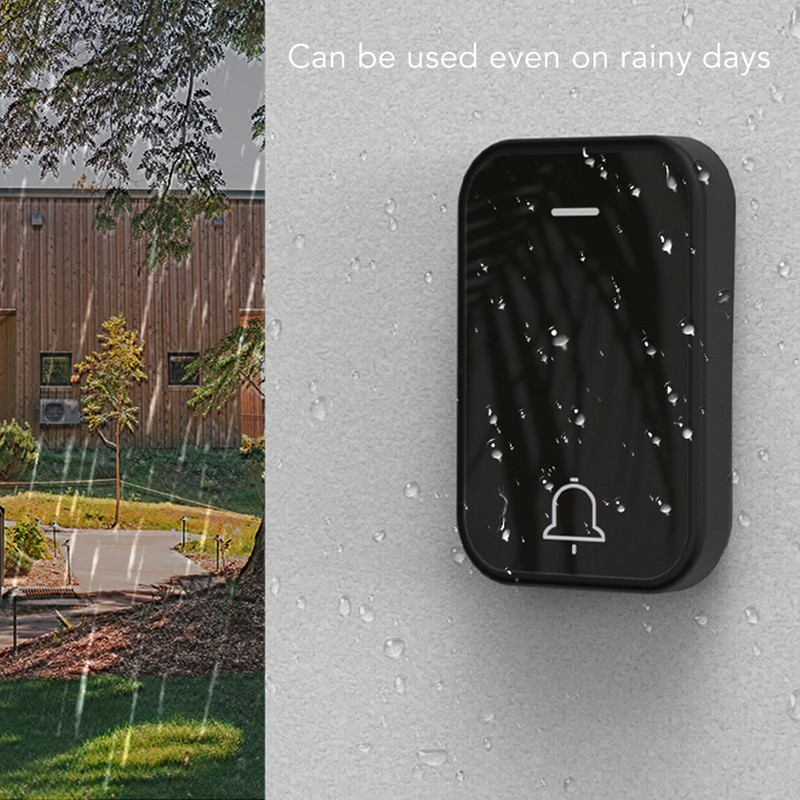 Wireless Doorbell Set Self Powered Generating Waterproof Home Security Doorbell