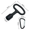 DGHOME 4Pcs Metal Triangle Key with 4Pcs Keychain, Meter Box