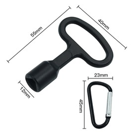 DGHOME 4Pcs Metal Triangle Key with 4Pcs Keychain, Meter Box Key, Gas Meter Box Key, Triangular Spanner Key for Gas Water Electric Meter Box Cabinet Elevator Door