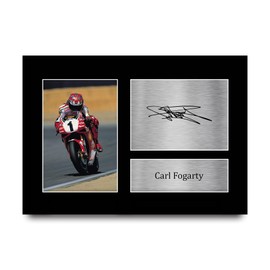 HWC Trading A4 Carl Fogarty World Champion Gifts Printed, Signed Autograph Picture For Superbike Racing Fans