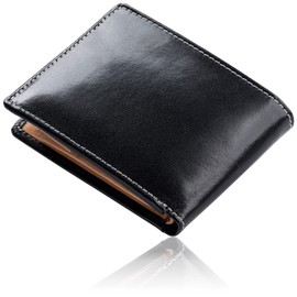 Mura Men's Bi-fold Wallet, Genuine Leather, Coin Purse, Prevents Skimming, italian/black, 1 piece