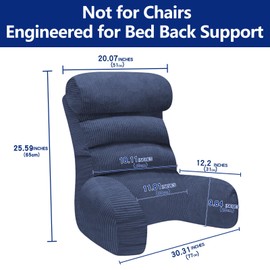 Tinuniyaa Back Pillow for Bed Sitting Up, Reading Pillow, Extra Large Arm Pillows for Adults for Back Support,Bed Pillow for Sitting up for Watching TV/Gaming/Relaxing