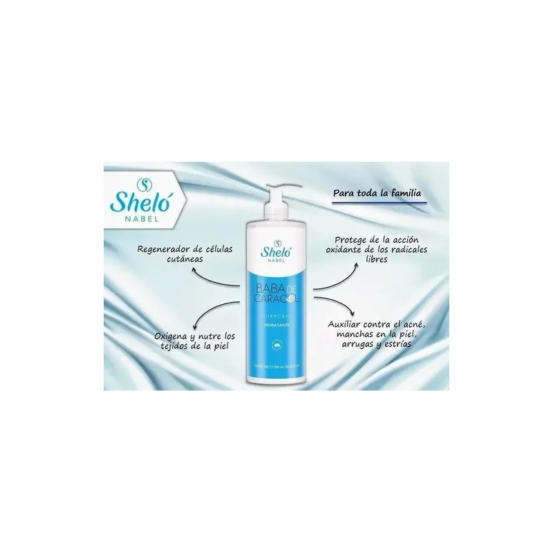 Shelo crema corporal baba de caracol 1 L | regenera