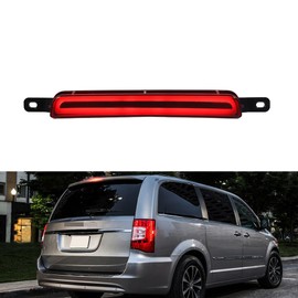 Tonsya For 2008-2017 Dodge Grand Caravan 2008-2015 Chrysler Town & Country 2009-2014 Volkswagen Routan High Mount Third Brake Lamp Light Red Lens