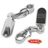 XFMT Chrome 1 1/4" 32MM Short Angled Footpegs Highway Engine