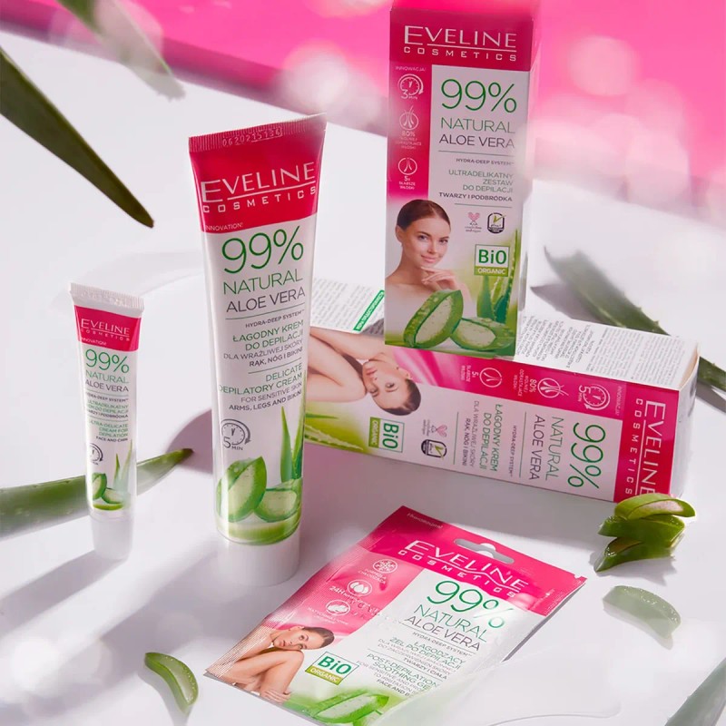 Eveline Aloe Vera Crema Depilatoria 4.23 Fl Oz