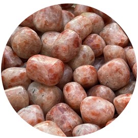 WHOLESALE Sunstone Tumbled Stones, Polished Sunstone Gemstone, Sunstone Healing Crystals (Sunstone, 0.25 Pound)