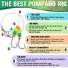 Pompano-Rigs-for-Surf-Fishing-Saltwater-Gear with Double Circle & Wide Gap Hook-6-Pack Surf Fishing