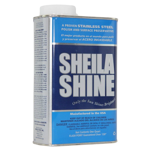 Sheila Shine Stainless Steel Polish & Cleaner | 1 Quart Can | Protects Appliances from Fingerprints and Grease Marks | Residue & Streak Free