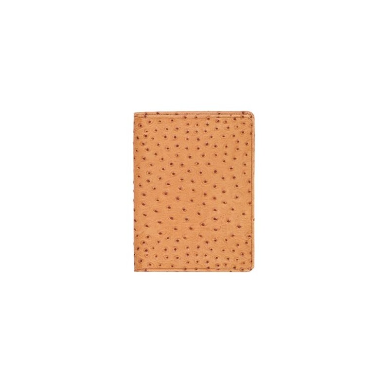 Scully Ostrich Leather Tel/Address Book Organizer Business (Brown)