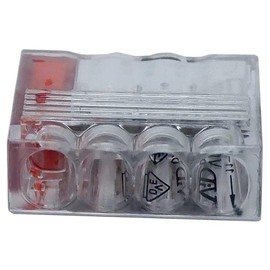 ViD® VDE VC04 Connection Terminals Diameter 0.5 - 2.5 mm² 4-Pin Red Pack of 100