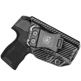 Amberide IWB KYDEX Holster Fit: Sig Sauer P365 / P365 SAS / P365X Pistol | Inside Waistband | Adjustable Cant | US KYDEX Made (Black Carbon Fiber, Right Hand Draw (IWB))