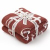 Brown Football Throw Blanket for Couch, Microfiber Fluffy Warm Cozy