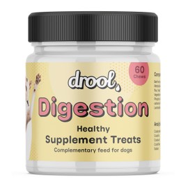 Drool Pet Products | Digestion Supplements for Dogs | Dog Treats with Probiotics | Dog Probiotics for Gut Health | Supports Digestive Wellness | Promotes Healthy Gut Flora | 180g Pack of 60