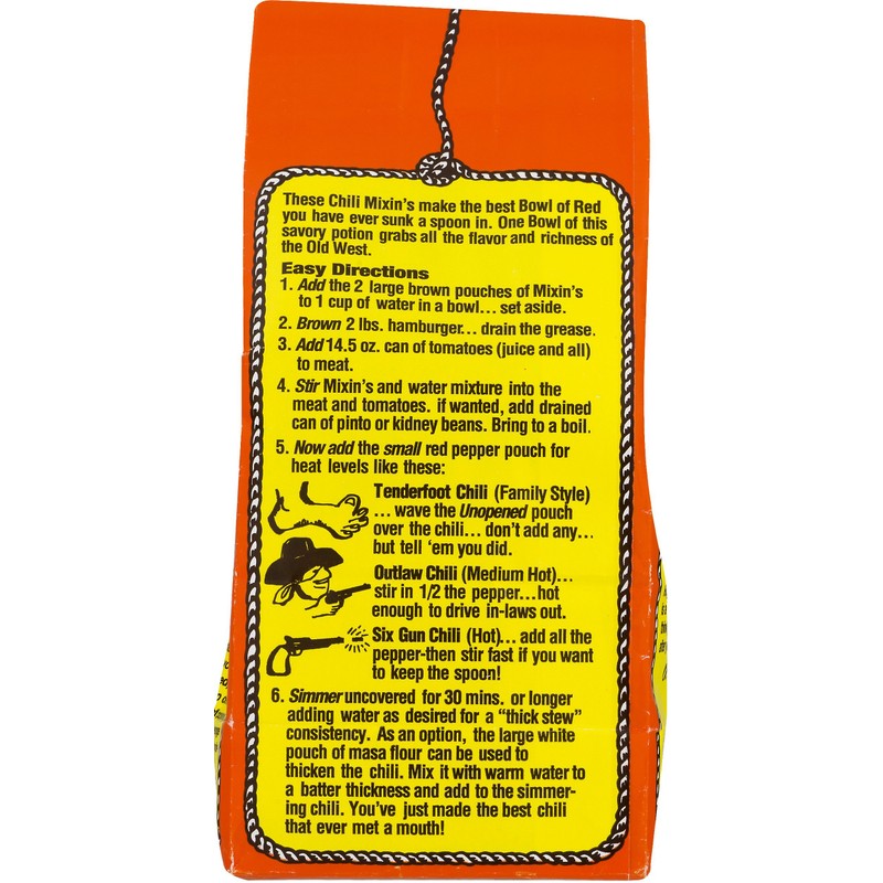 Original Six Gun Chili Mixin's Spice Mix, 4 Ounces, Pack