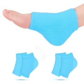 Paquete de aceite de ricino para pies, calcetines hidratantes para el talón con aceite de ricino, para fascitis plantar, talones agrietados, adecuados