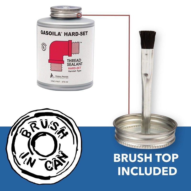 Gasoila Hard-Setting Permanent Thread Sealant, Fast-Drying Red Varnish Sealant for