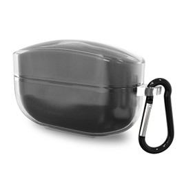 Geekria Funda de TPU compatible con Sony WF-1000XM4 Wireless Auricular Protectora Funda de transporte para auriculares inalámbricos con gancho para llavero, puerto de carga accesible (transparente)