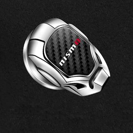 MUTOO Engine Push Button Cover Suitable for Nis-Mo Car Start Stop Button Switch Decorative Cover Switch Cover Car Start Button Ring Engine Push Ring Engine Starter Cover Zinc Alloy + Carbon Fiber 3D