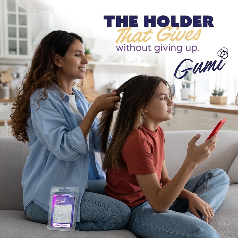 Gumi Clear Elastics 1 inch Hair Band Large