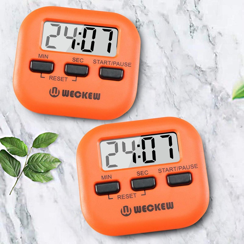 Kitchen Timer, WECKEW 2 Pack Digital Kitchen Timer Magnetic Countdown