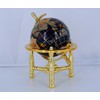 Unique Art 80-GT-BLACK-GOLD 6-Inch by Black Onyx Ocean Mini Table