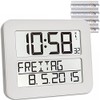 TFA Dostmann Timeline Max Radio Controlled Wall Clock Digital Day