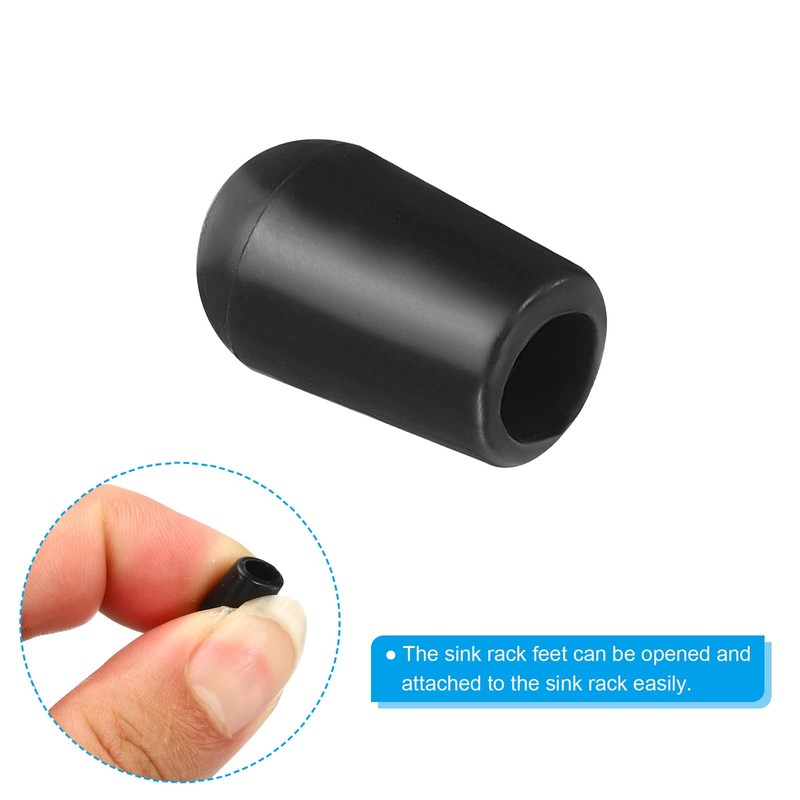 PATIKIL Kitchen Sink Rack Feet, 50 Pack 4mm ID x