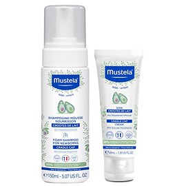 Mustela Baby Cradle Cap Bundle – Champú natural para bebé y crema Cradle Cap – con aguacate natural – Juego de 2 piezas